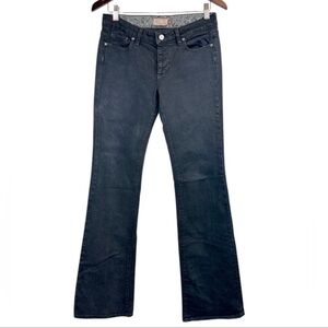 Paige Skyline Women’s Distressed Black Classic Mid Rise Flared Jeans Size 28